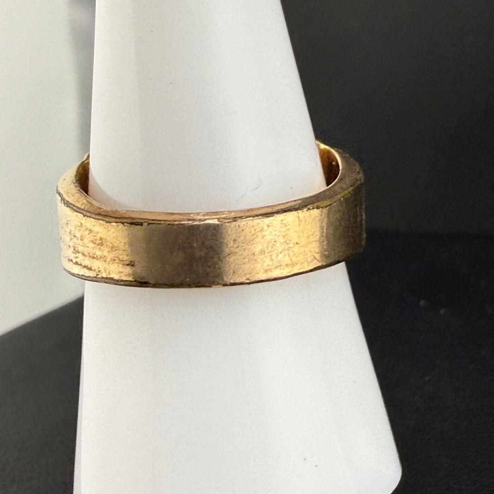 Vintage Uncas Gold Filled Ring 3 Rhinestone Trilogy Band Size 8.25 - Picture 7 of 16